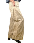 Striped Wide Leg Emily Pant – Japanese Cotton Silk Twill