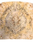 Gold Square Silk Scarf – Naturally Dyed Floral Print