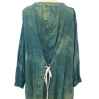 Botanically Dyed Linen Tunic in Green