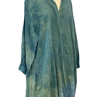 Botanically Dyed Linen Tunic in Green