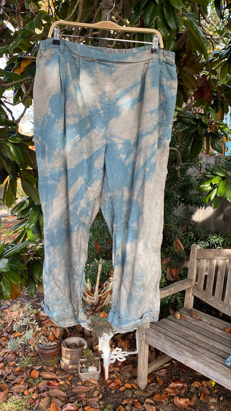 Stella Pants | Organic Linen in Blue Grey | 2X Only