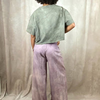 Ida Pant - Flowy Adjustable Pants Organic Cotton in Lavender