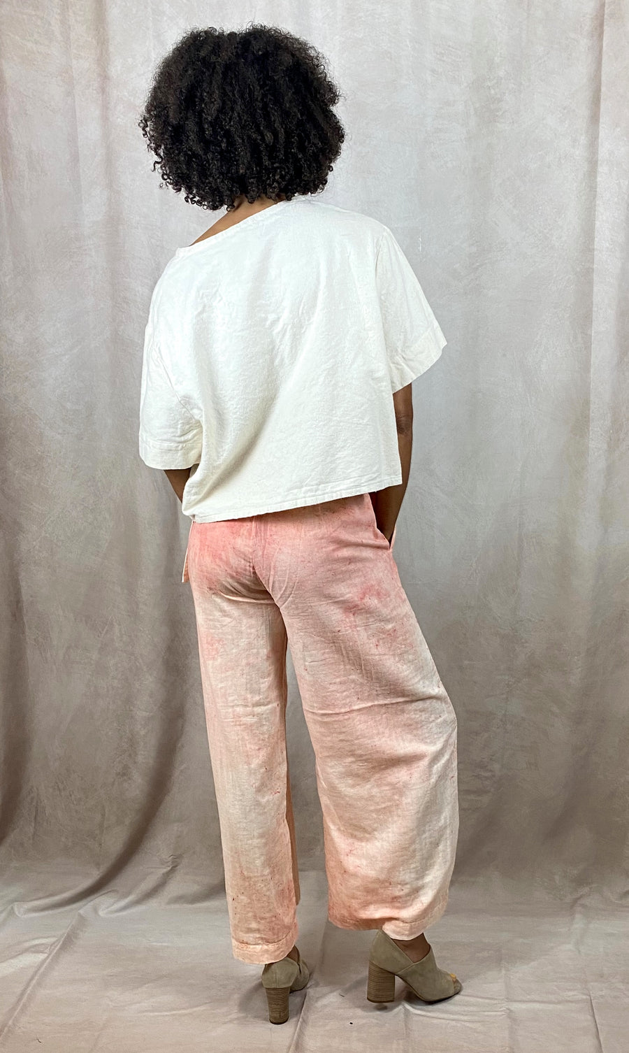 Ida Pant - Flowy Adjustable Pants Organic Cotton in Peppermint