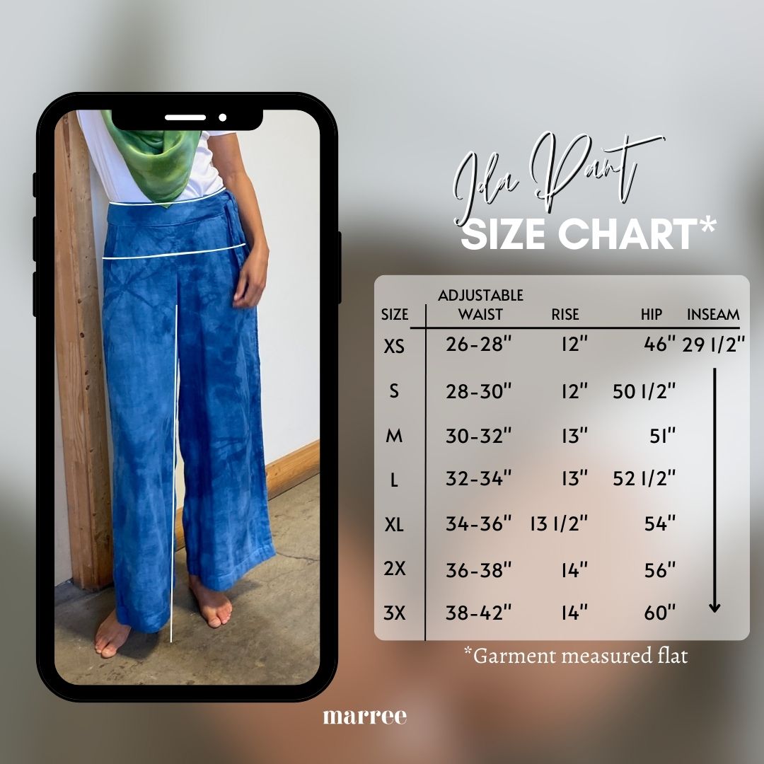 Ida Pant - Flowy Adjustable Pants in Organic Cotton | Indigo Blue