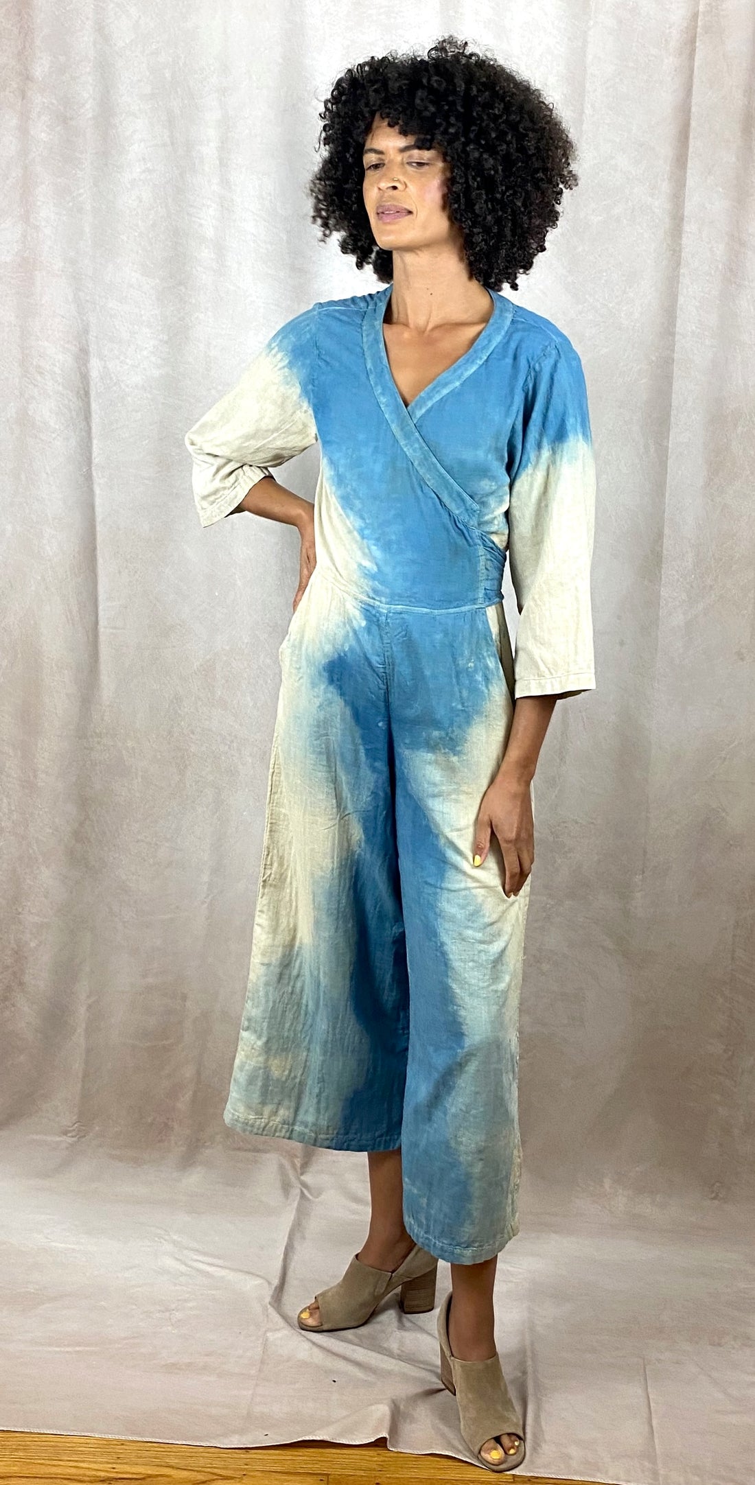 Janelle Jumpsuit in Blue Tan Ombre