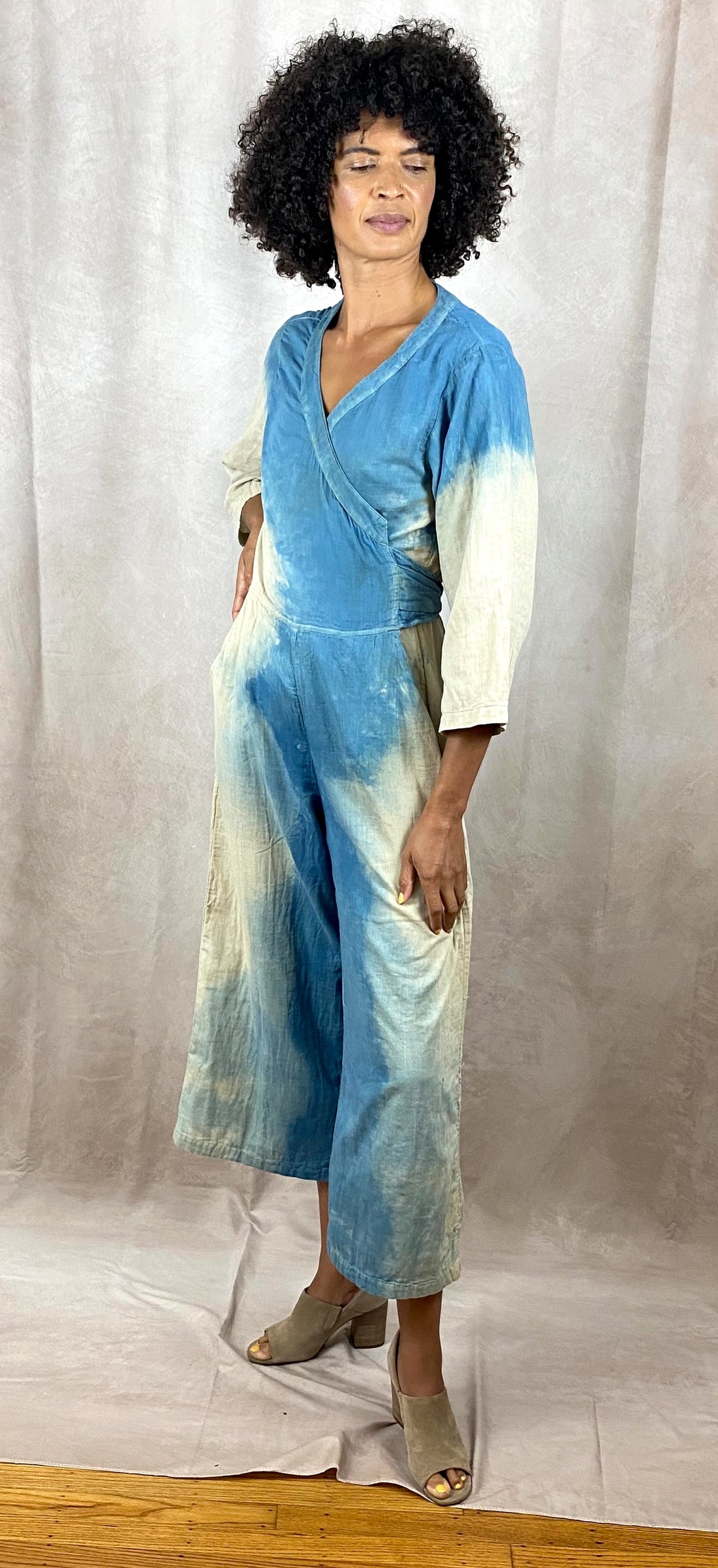 Janelle Jumpsuit in Blue Tan Ombre