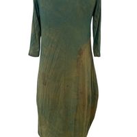 Botanically Dyed Bamboo Knit Dress in Green