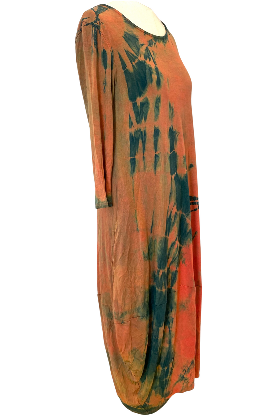 Botanically Dyed Bamboo Knit Dress in Orange Willow