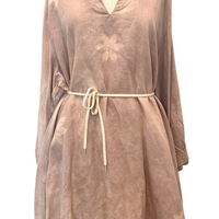 Botanically Dyed Linen Tunic in Lavender