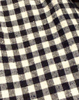 Black White Check Cotton Silk Mia Raglan Top