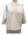 Cream Cotton Silk Mia Raglan Top