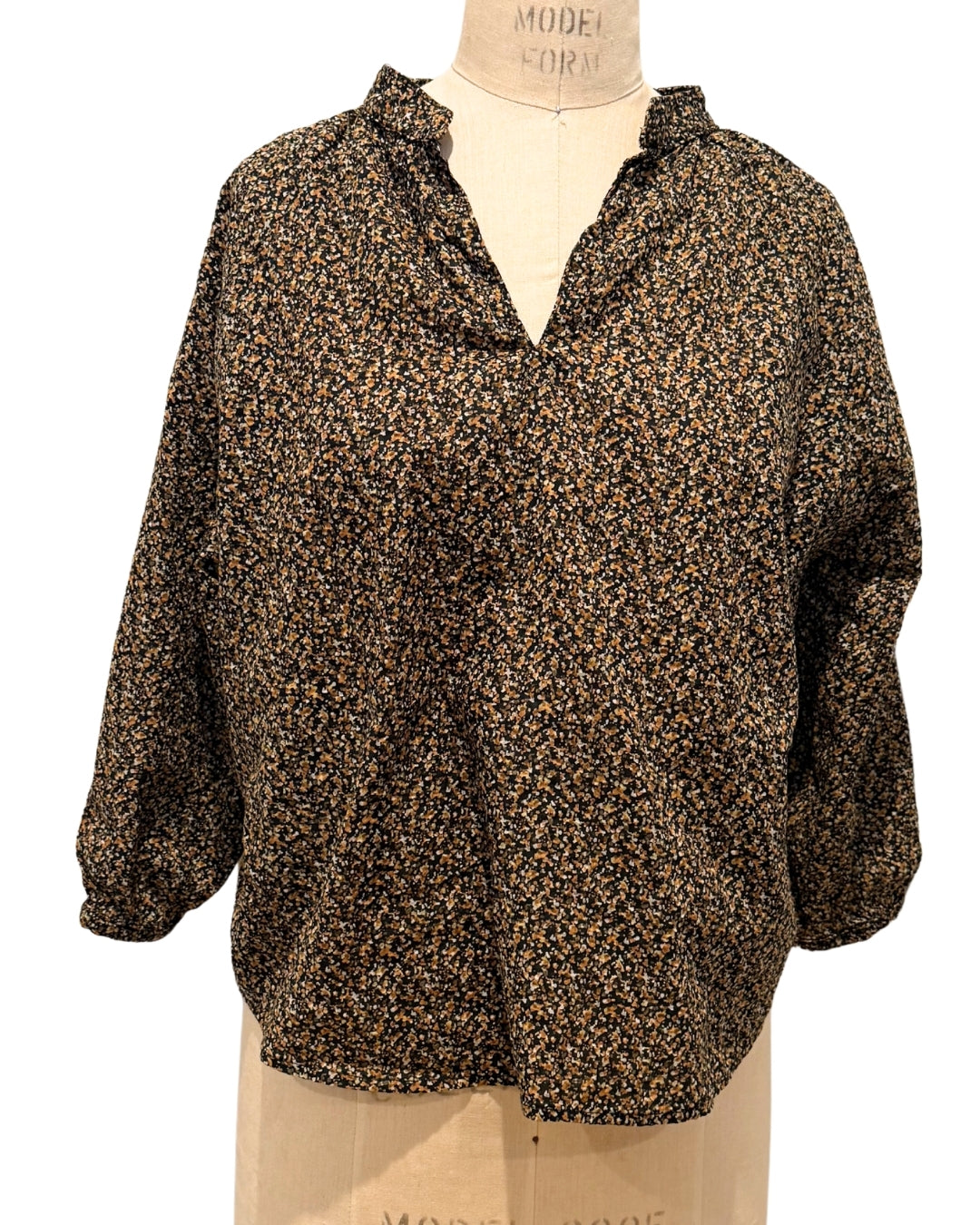 Yellow Mini Camo Cotton Mia Raglan Top