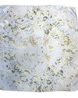 Neutral Cool Tones Square Silk Scarf – Naturally Dyed Floral Print