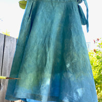Carina Skirt in Green Linen