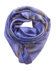 Purple Square Silk Scarf – Naturally Dyed Floral Print