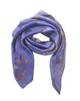 Purple Square Silk Scarf – Naturally Dyed Floral Print