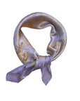 Purple Square Silk Scarf – Naturally Dyed Floral Print