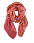 Rose Square Silk Scarf – Naturally Dyed Floral Print
