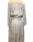 Cream Silk Sabrina Midi Dress Floral Print – Sustainable Fashion