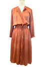 Rust Silk Sabrina Midi Dress Naturally Dyed – Sustainable Fashion
