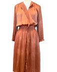 Rust Silk Sabrina Midi Dress Naturally Dyed – Sustainable Fashion