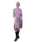 Lilac Silk Serina Midi Dress Naturally Dyed – Sustainable Fashion