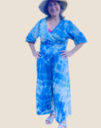 Teal Tan Jumpsuit (Large Only)