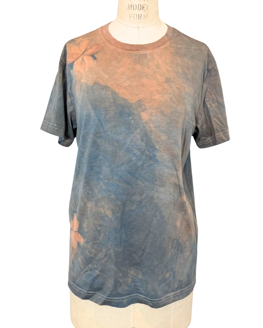 Rose Through Tee Rose Teal T Shirt | Naturally Dyed | Petal – Marree