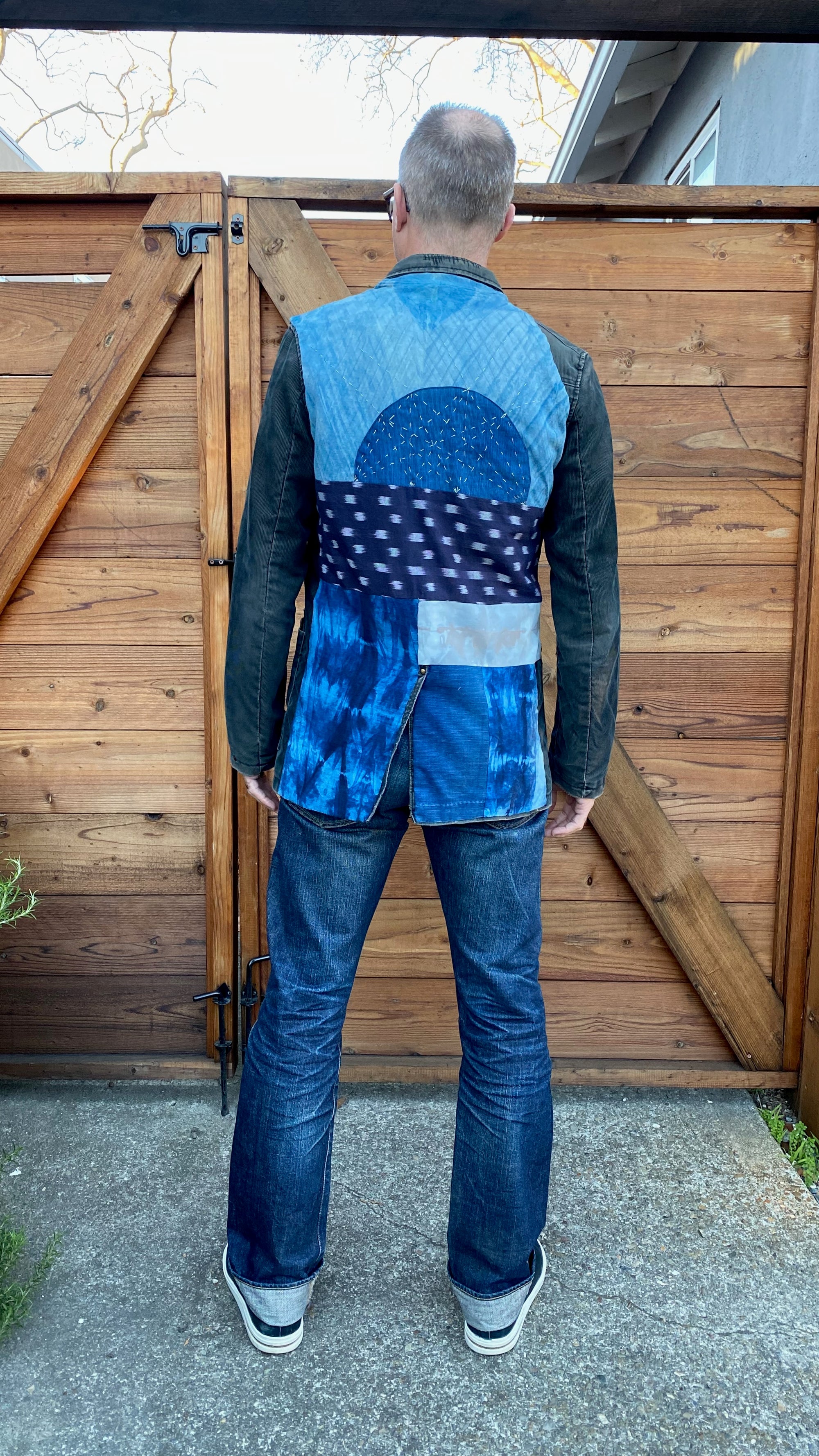 Upcycled Blazer in Indigo Blue