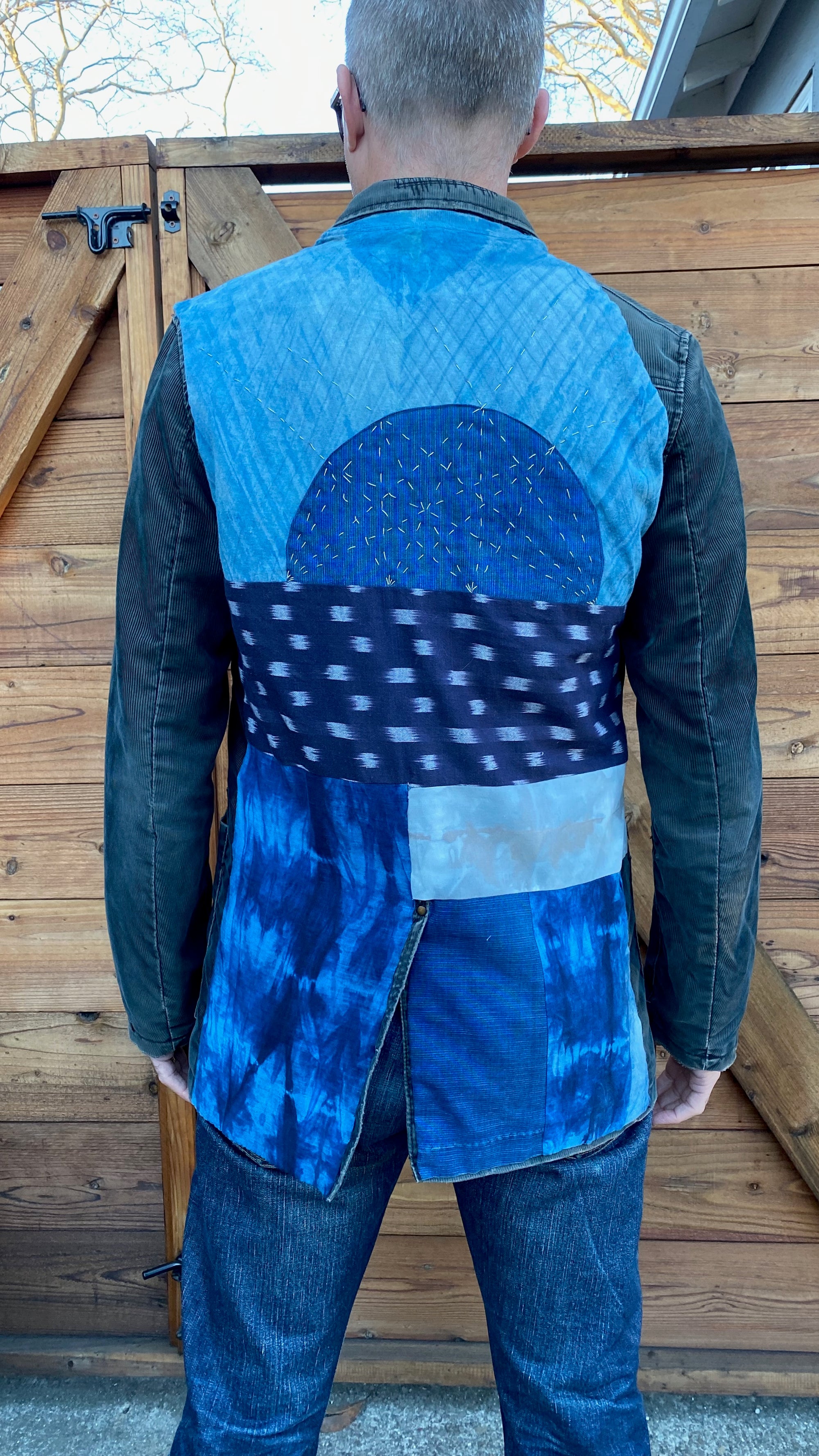 Upcycled Blazer in Indigo Blue