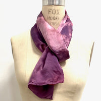 Silk Scarf in Berry - Natural Dyes - Hand Rolled Edges