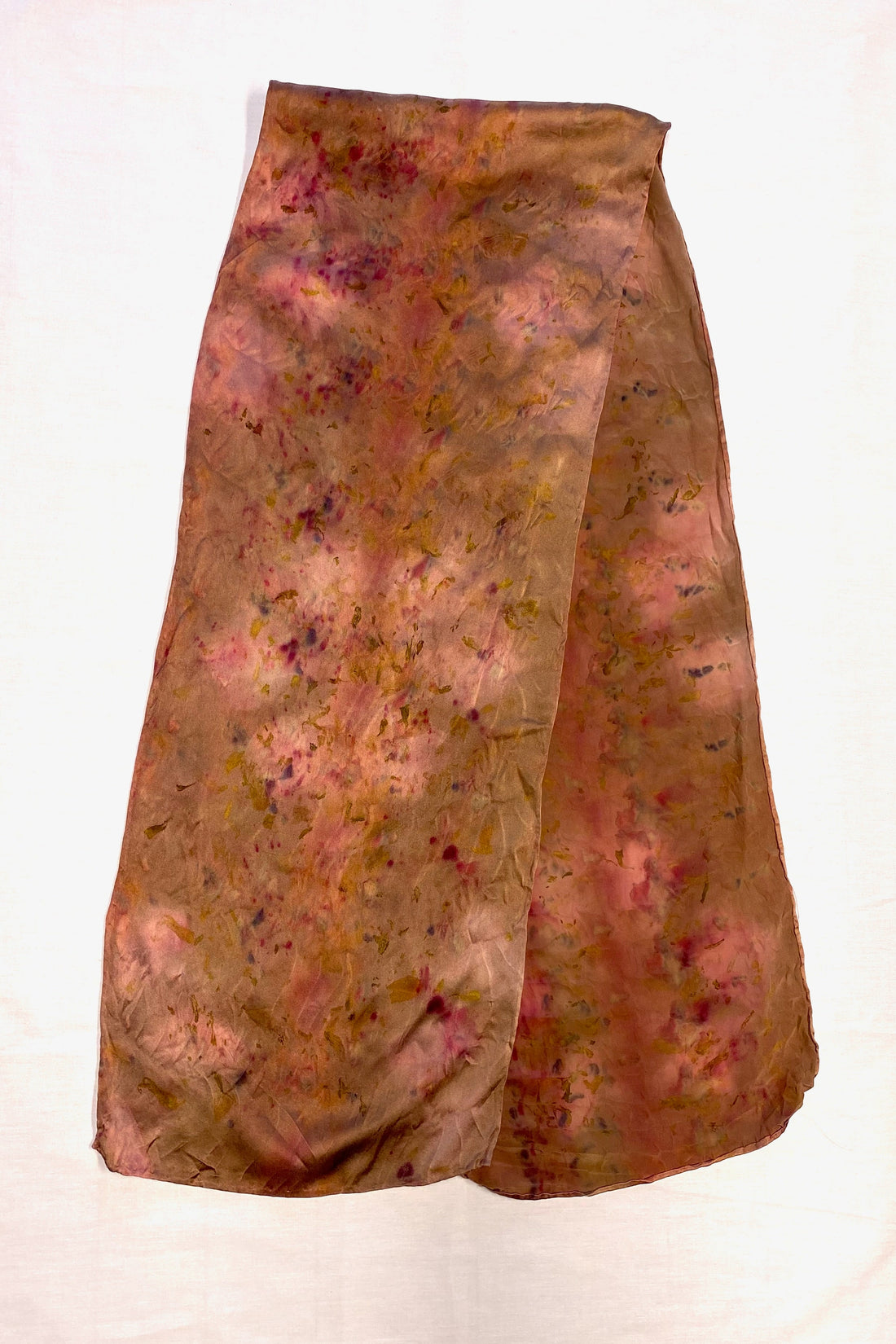 Botanically-dyed-long-silk-scarf-in-brown-marble