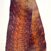 Botanically-dyed-long-silk-scarf-in-plum-orange-foliage