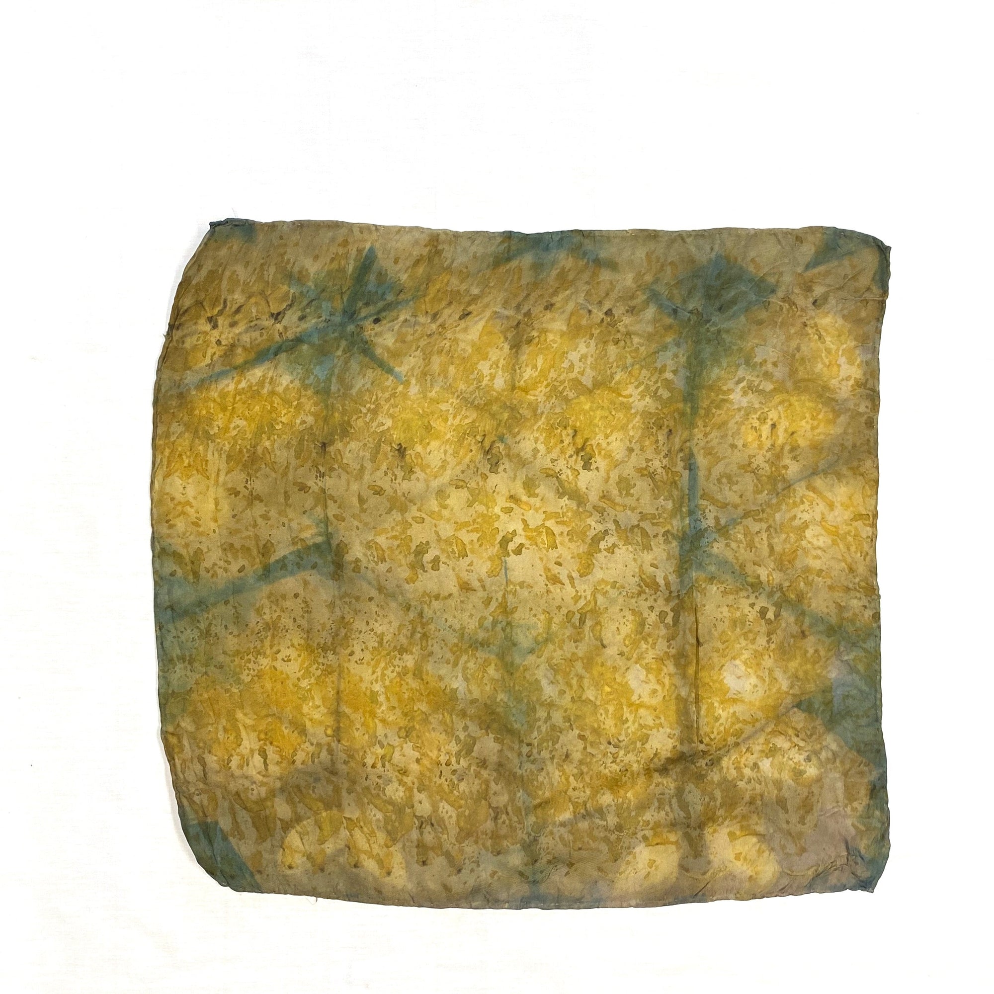 Botanically-dyed-square-silk-scarf-in-olive-green