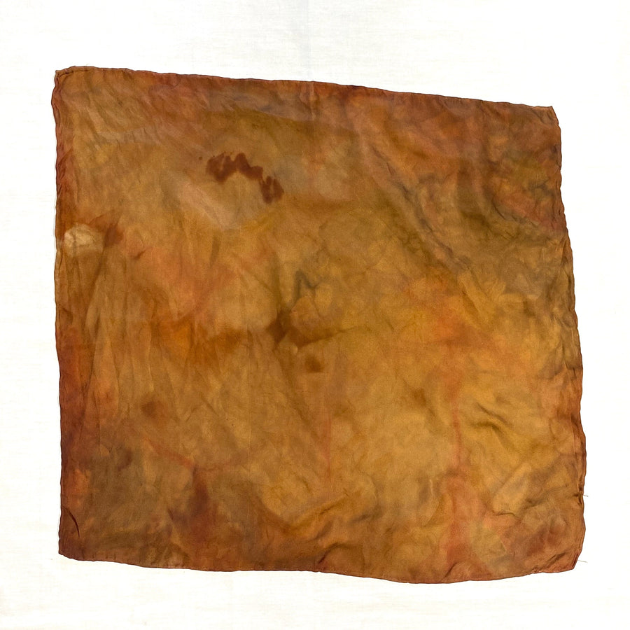 Botanically-dyed-square-silk-scarf-in-orange-rust