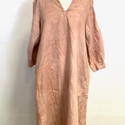 Peach Organic Linen Celeste Dress with Pockets - The Perfect Dress for Every Occasion