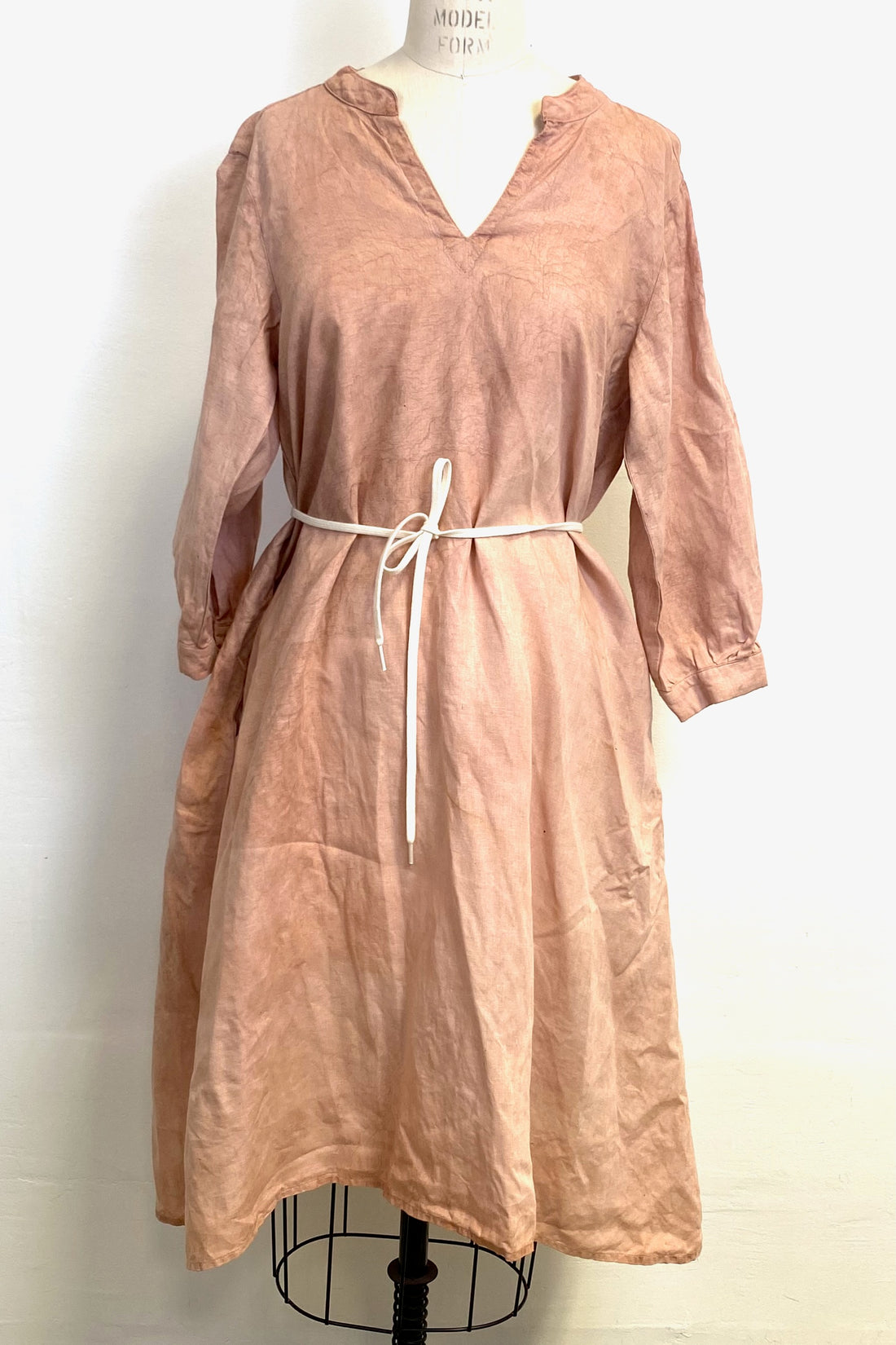 Peach Organic Linen Celeste Dress with Pockets - The Perfect Dress for Every Occasion