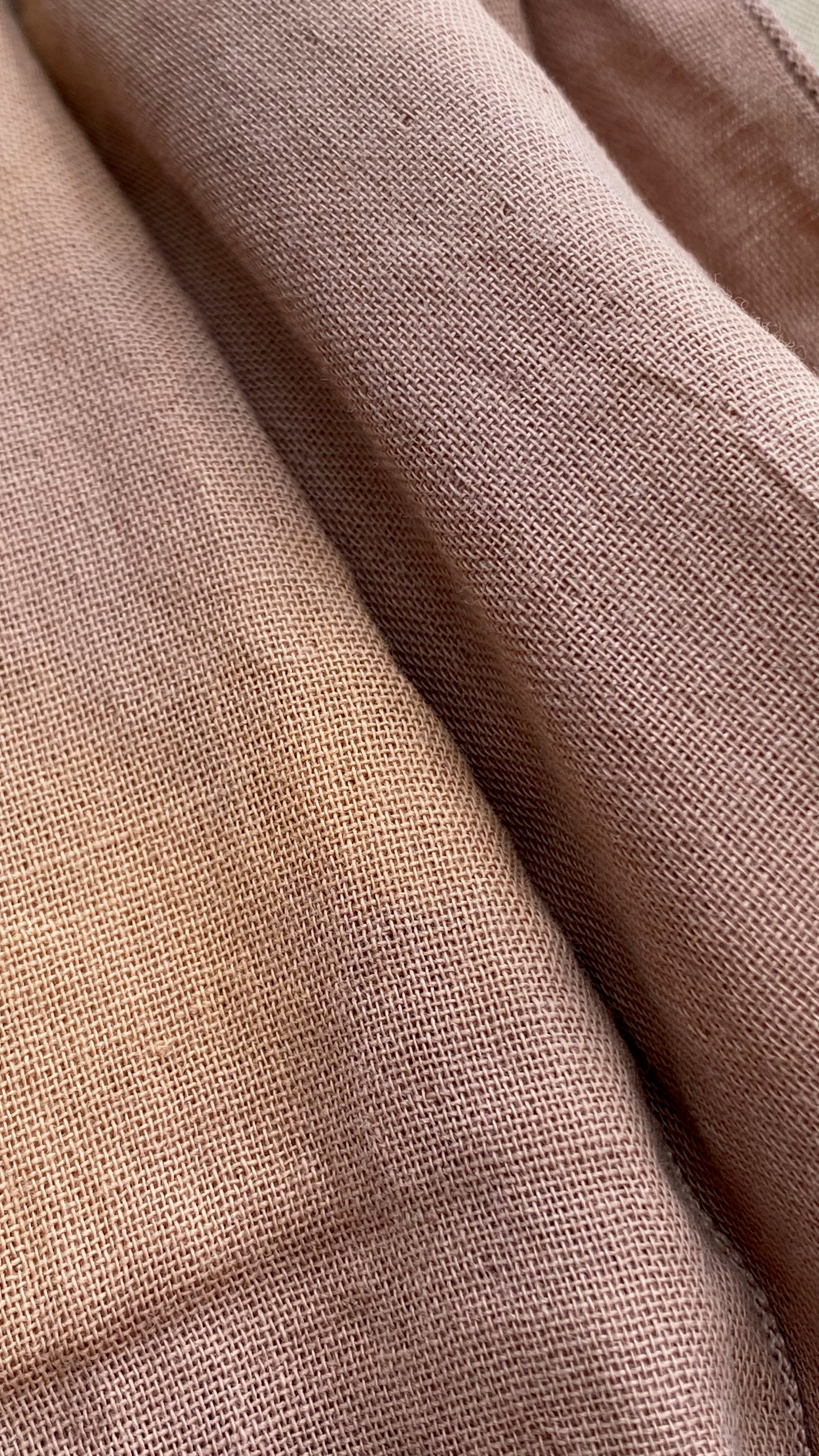 Zero Waste Organic Cotton Double Gauze Scarf in Peach Chevron