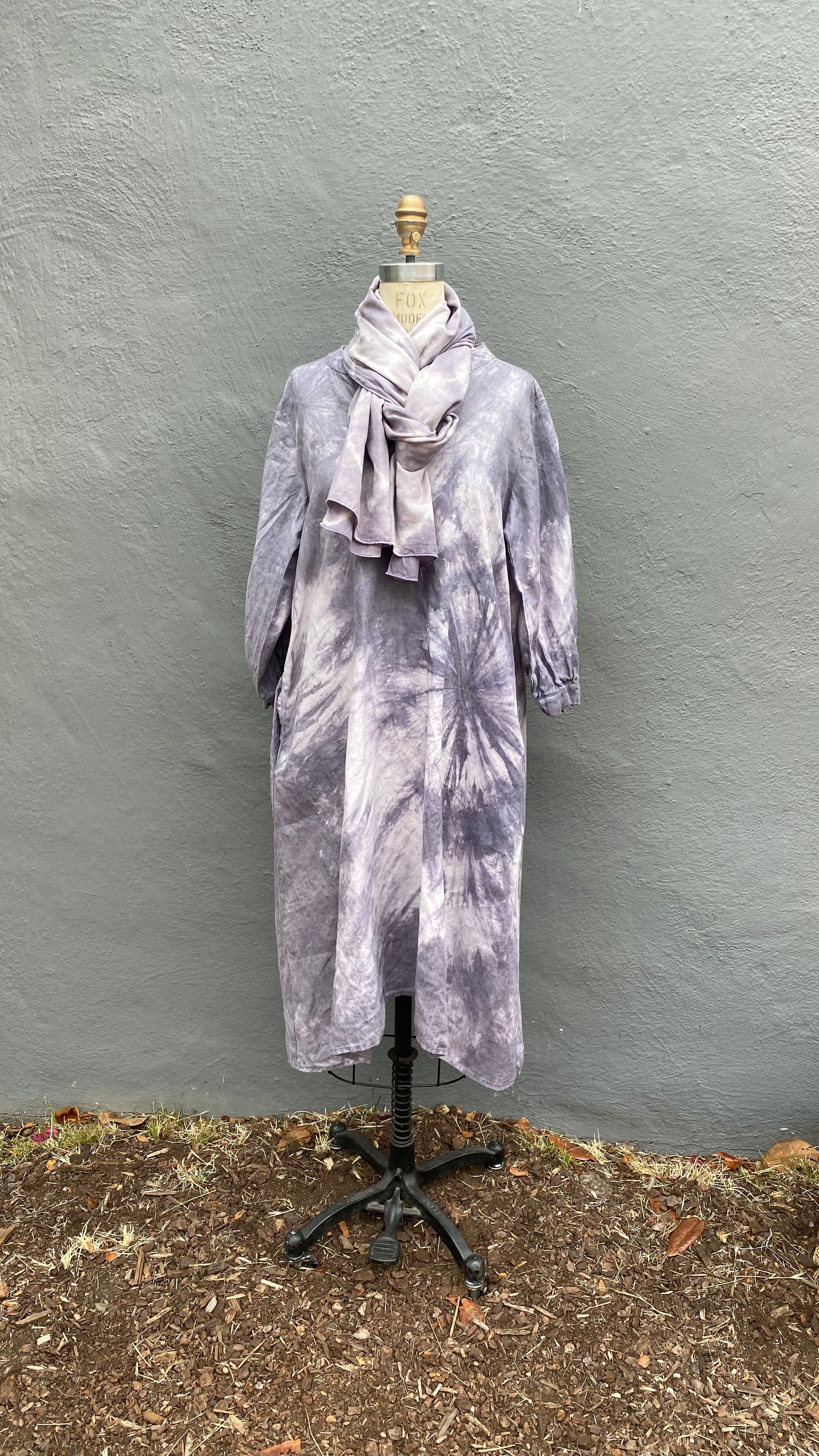 Purple Organic Linen Celeste Dress with Pockets - The Perfect Dress for Every Occasion