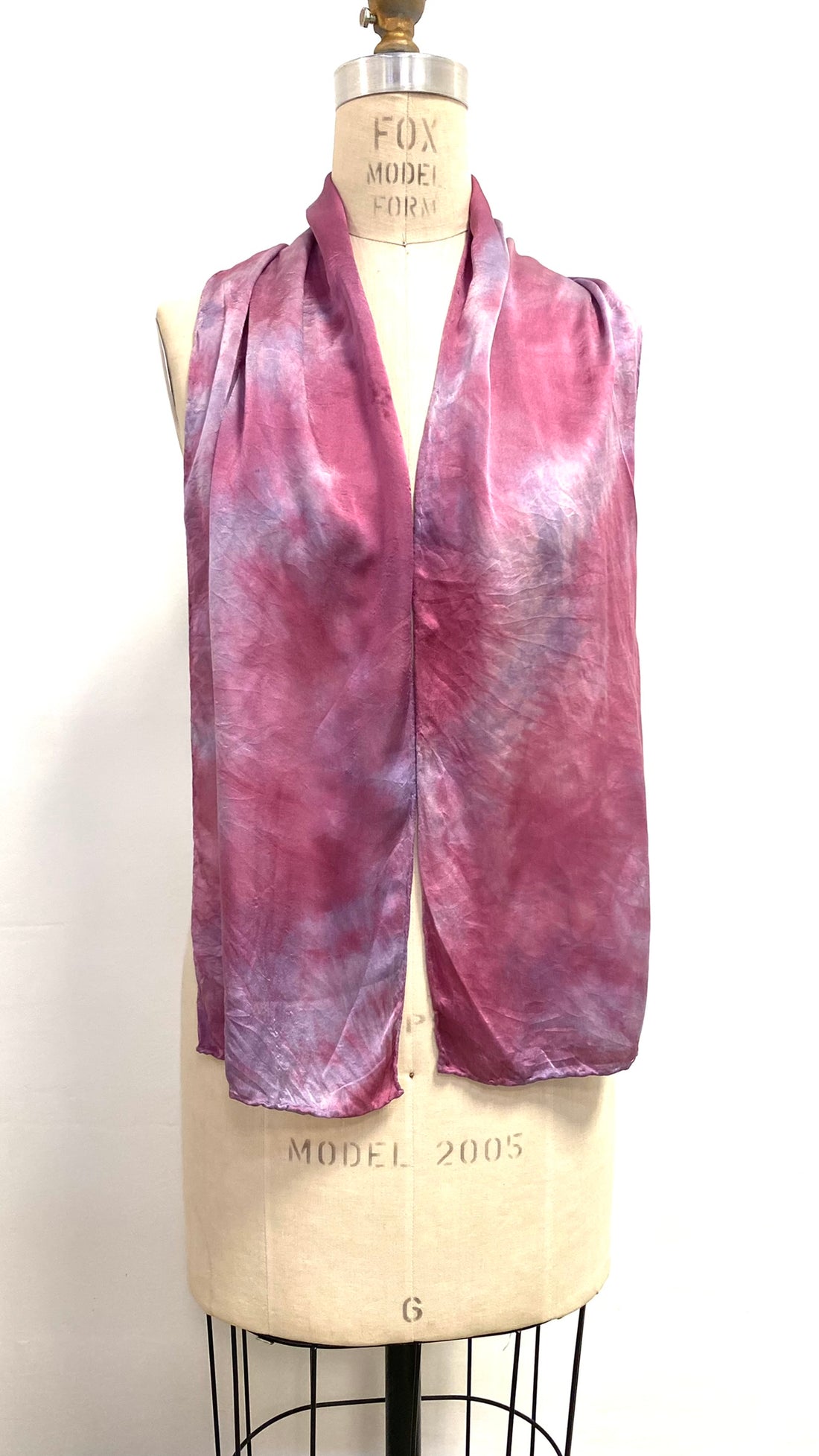 Silk Scarf in Lilac - Natural Dyes - Hand Rolled Edges