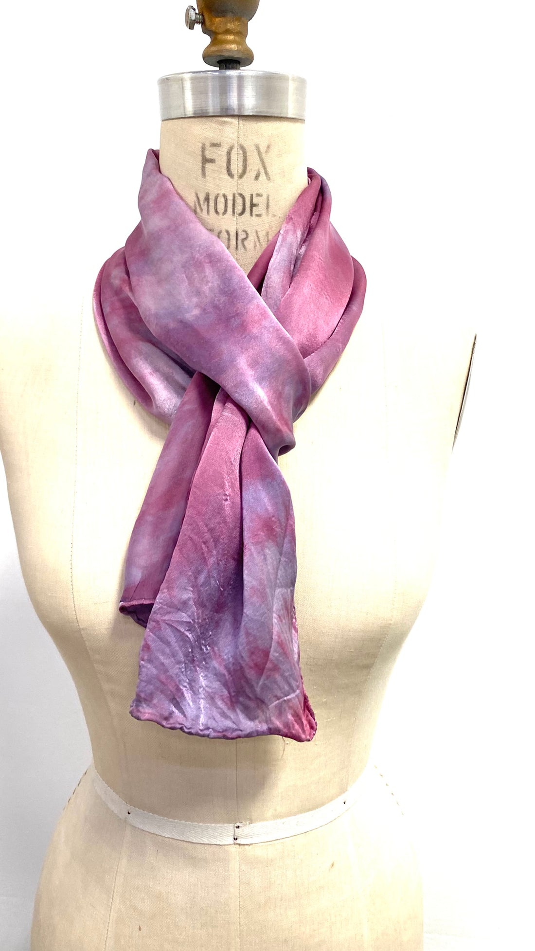 Silk Scarf in Lilac - Natural Dyes - Hand Rolled Edges