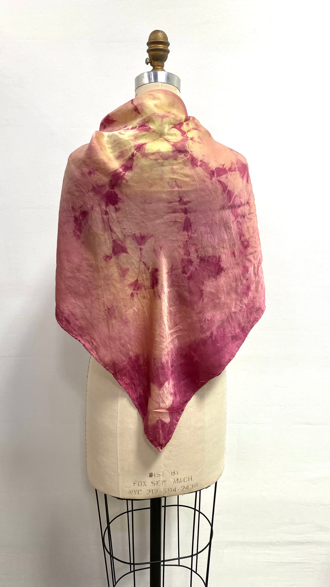 Square Silk Scarf in Hot Pink