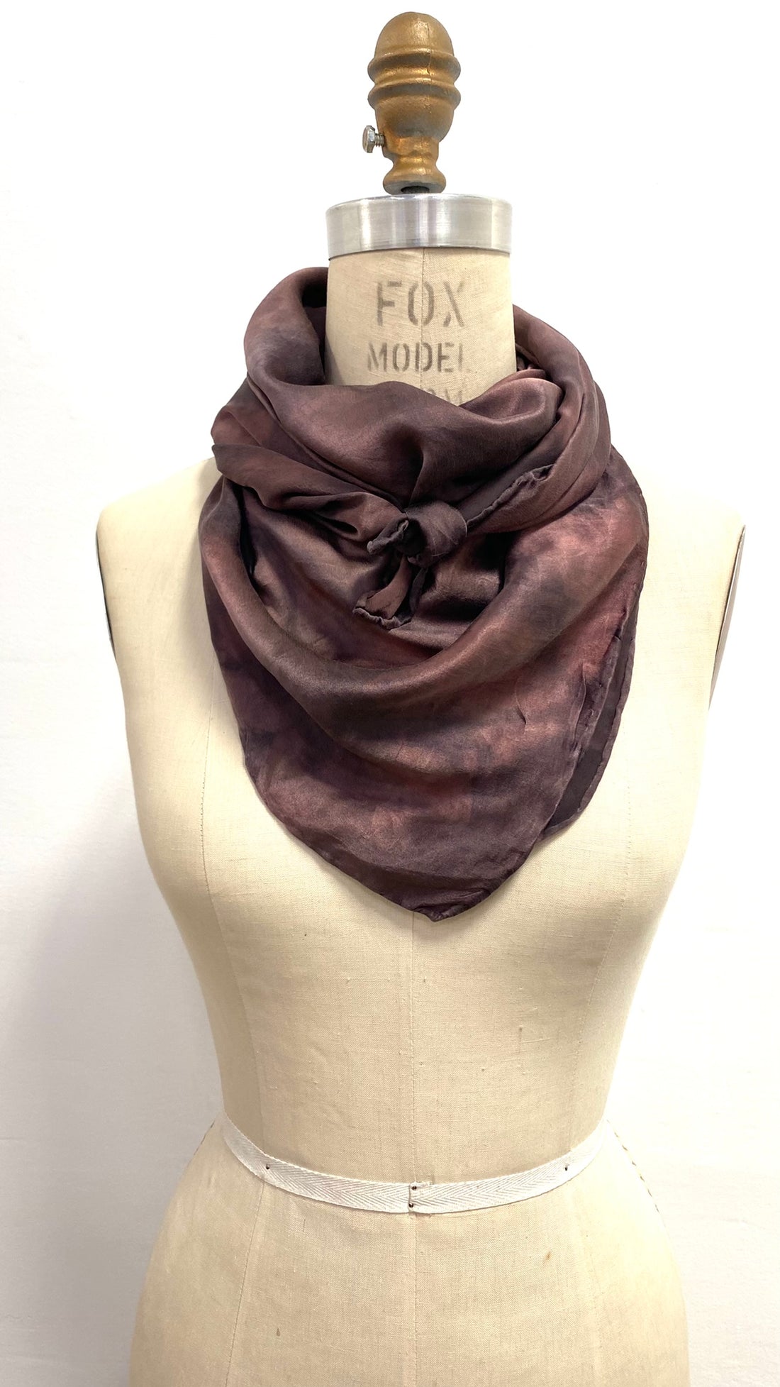 Square Silk Scarf in Plum