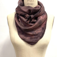 Square Silk Scarf in Plum