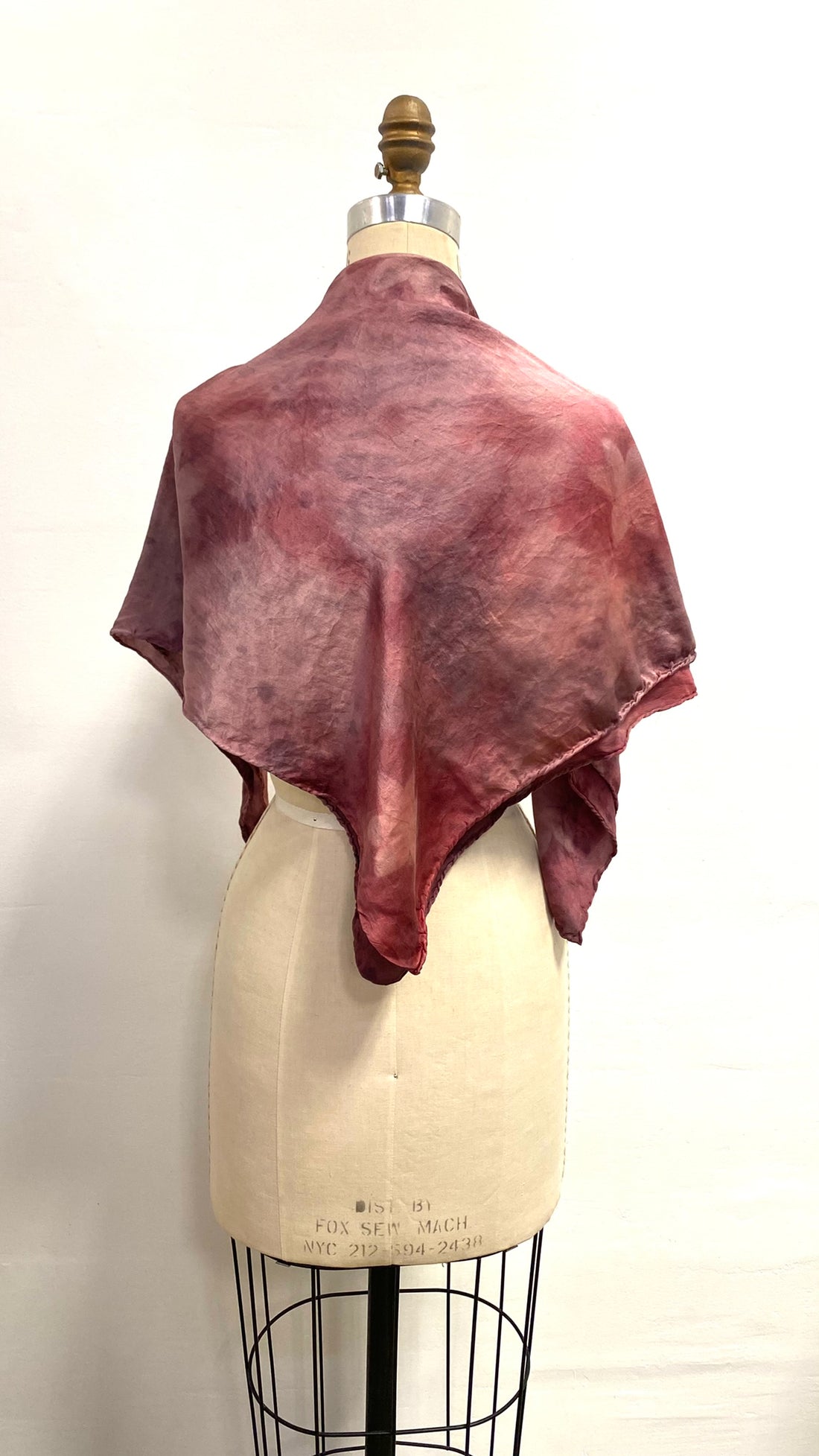 Square Silk Scarf in Burgundy