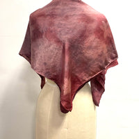 Square Silk Scarf in Burgundy