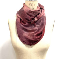 Square Silk Scarf in Burgundy