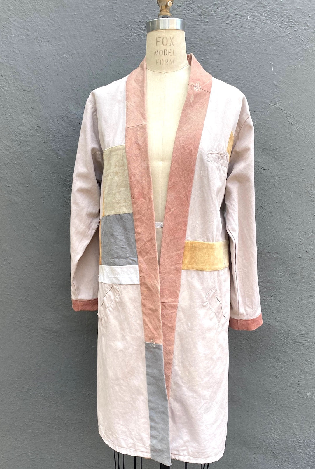 Upcycled Long Jacket with Sashiko