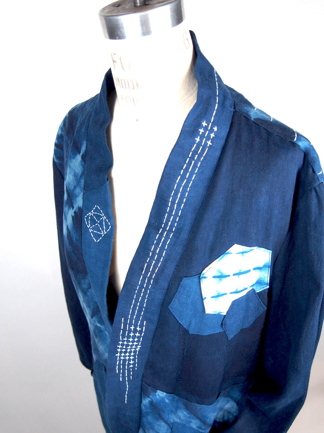 Indigo Blue | Custom Long Jacket with Sashiko | For men and women