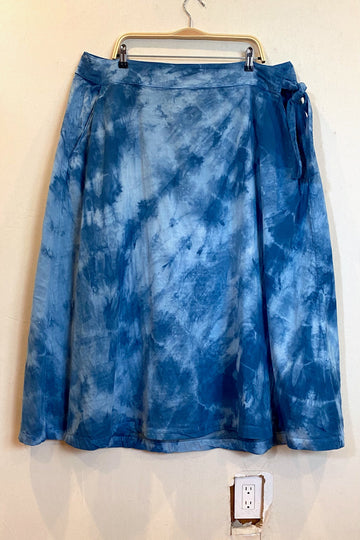 Carina Skirt with Pockets in Blue | Organic Cotton Double Gauze | Willow